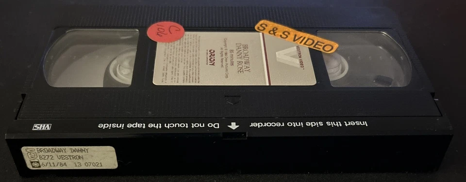Broadway Danny Rose VHS Tape Woody Allen Mia Farrow Nick Apollo Forte Former Ren - Image 4 of 4