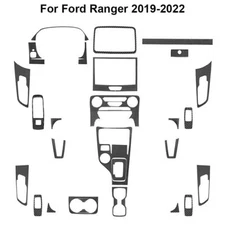 28Pcs For Ford Ranger 2019-2022 Carbon Fiber Full Interior Kit Cover Trim