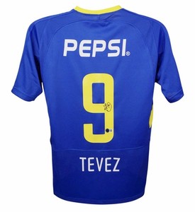 Boca Juniors 2003-2004 Home Long-Sleeve Football Shirt [As Worn By Palermo Riquelme Tevez