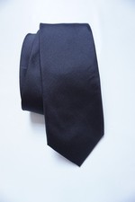 HUGO BOSS Made in Italy SOLID Black Silk Classic TIE