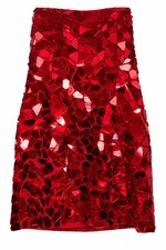 Sherri Hill Dress Size 8 Red Sequin Mirrored