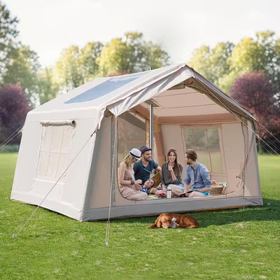 Inflatable Tent for Camping Blow up Tent with Hand Pump Waterproof Oxford Air Gl