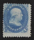 CKStamps: US Stamps Collection Scott#86 1c Franklin Unused NG Signed CV$1100