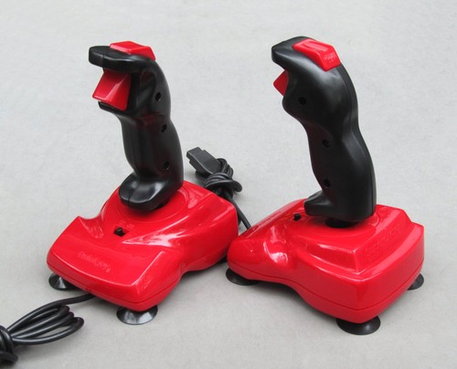 2x QuickJoy III Supercharger Joystick - C64 Amiga Atari CPC - Mikroschalter !