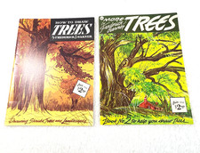 Vintage Walter Foster Publishing HOW TO DRAW TREES plus More Trees