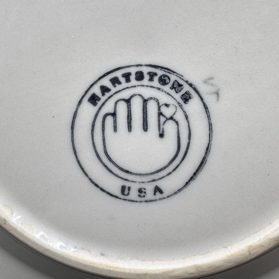 Placas abstratas rosa de cerâmica HARTSTONE (2) pintadas à mão EUA - Imagem 4 de 4