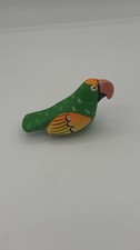 Balsa Wood Hand Carved PARROT Tropical Bird Hand Painted From Nicaragua