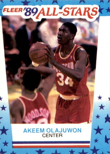 Akeem Olajuwon #2 1989 Fleer Sticker card