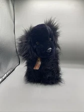 Vtg 1985 Newfoundland Stuffed Animal Plush Black Polar Puff 24k IKC -Mighty Star