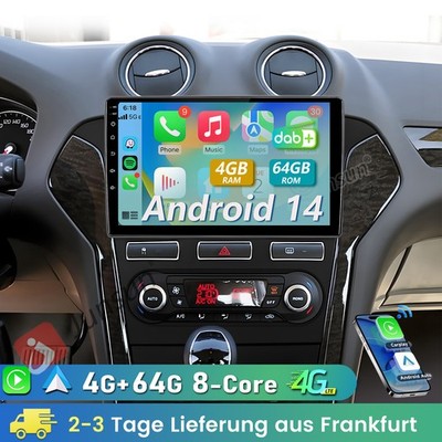 Für Ford Mondeo MK4 2010-14 Android 14 Autoradio GPS WIFI 4G+64G 8-Kern Carplay