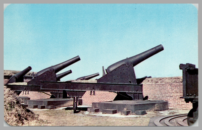 #ad Fort McHenry Cannons Baltimore Maryland National Monument c1950 Chrome Postcard $6.95
