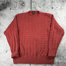 vintage j crew cable knit sweater Pullover Size XL 100 Cotton