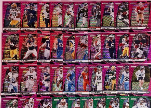 (50) 2024 Panini Prizm Football PINK WAVE + Green Wave PRIZM LOT - No Dupes - Picture 2 of 3