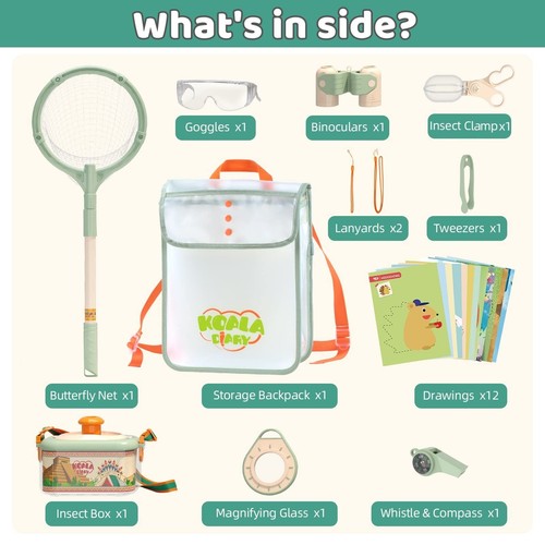Outdoor Explorer Kit - Bug Catcher Kit with Binoculars, Butterfly Net, Magnif... - Picture 5 of 7