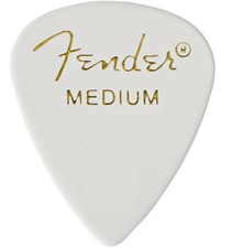 Fender 351 Classic Celluloid Guitar Picks - WHITE - MEDIUM - 144-Pack 1 Gross 