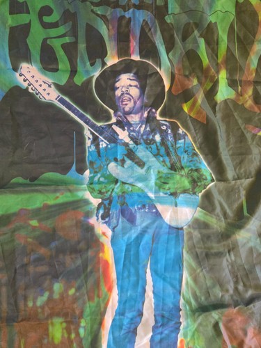JIMI HENDRIX raro arazzo unico PSYCHADELICO 35X47"? ANGELIC, Ghostly - Foto 2 di 4