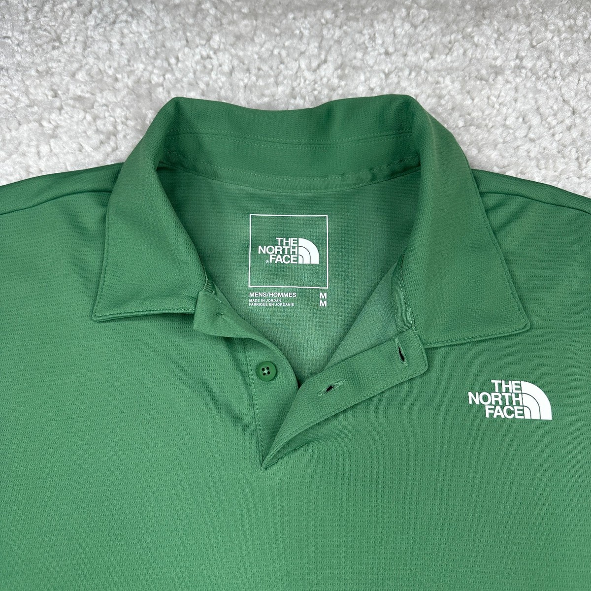 The North Face Polo Shirt Mens Medium Green Golf Stretchy
