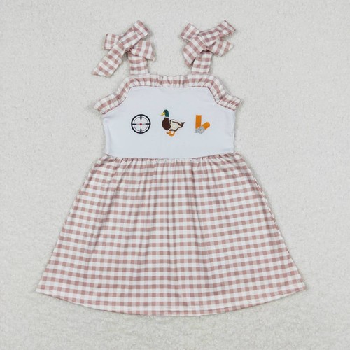 Sibling Baby Girls Boys Hunting Style Mallard Duck Gingham Outfit - Picture 7 of 9