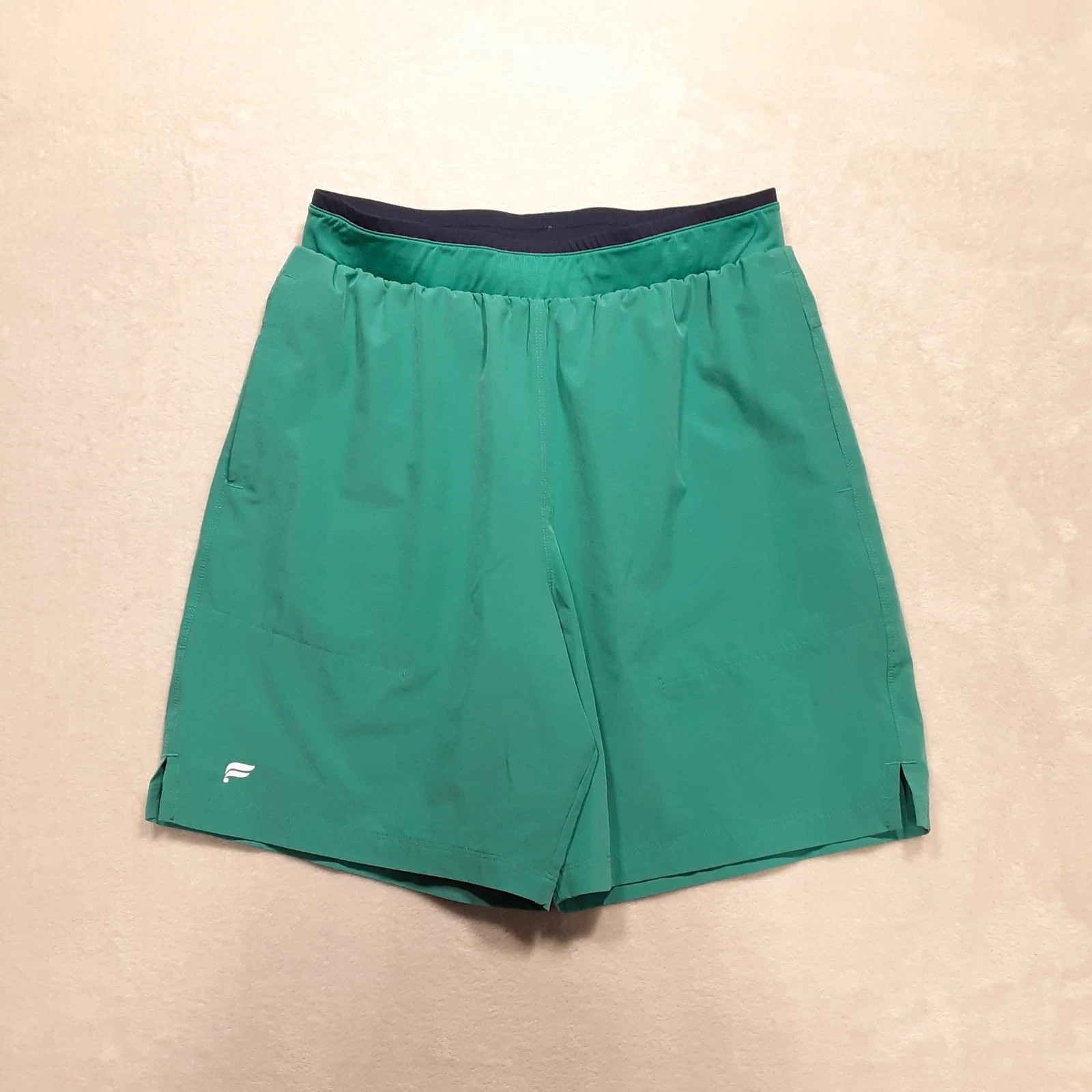 Fabletics Mens Fundamental Linerless Short Medium Miami Blue 7" Inseam