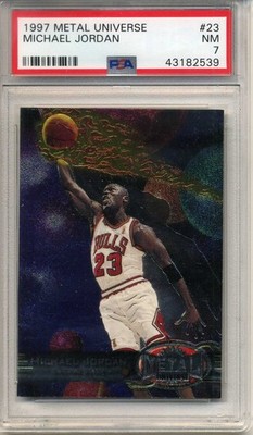 1997-98 Metal Universe #23 Michael Jordan PSA 7 NM Chicago Bulls