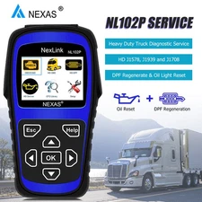 Heavy-Duty Truck OBD2 Diagnostic Tool with Oil, DPF Reset & Full System Scan