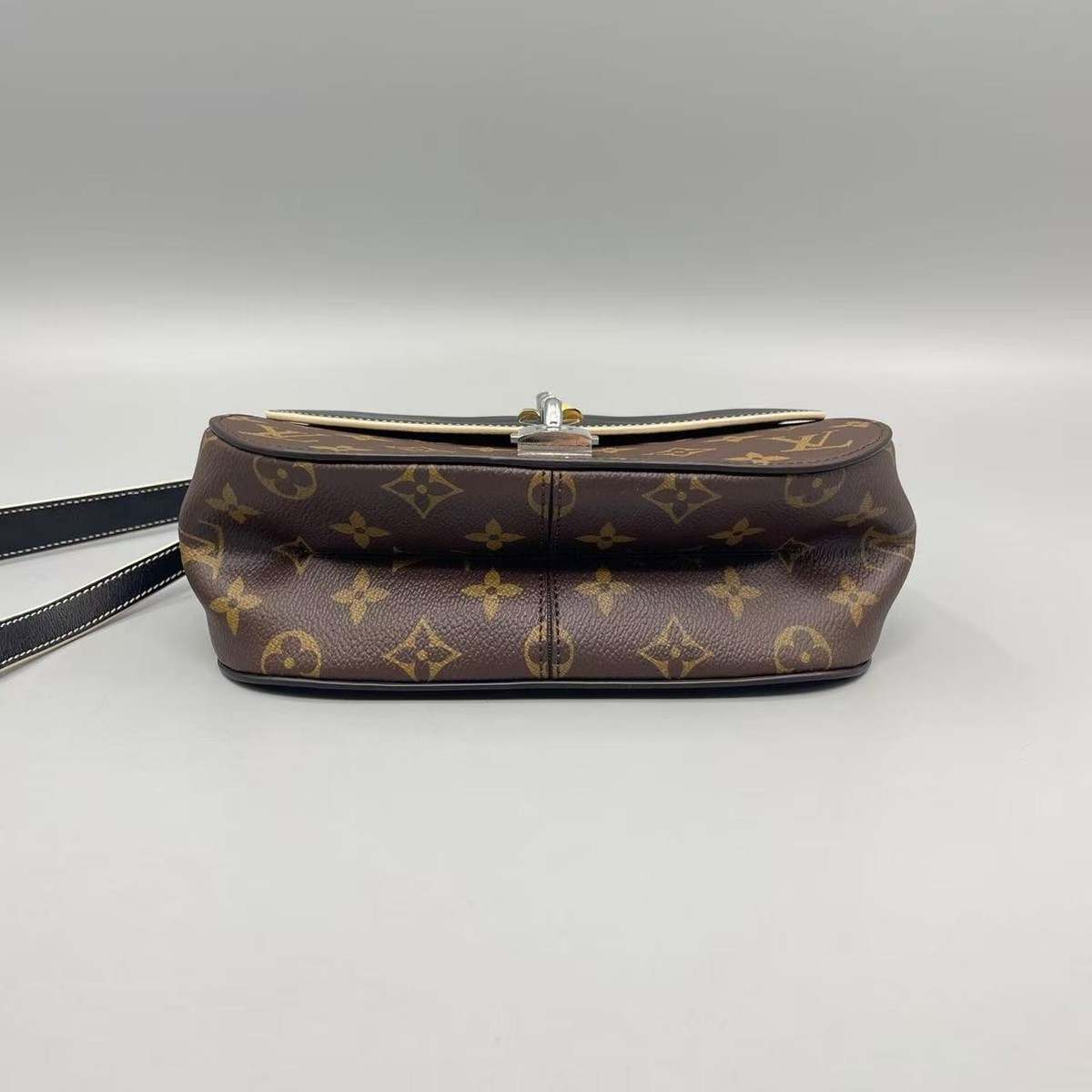 Louis Vuitton Monogram Chain It PM Brown Black Handbag 2way LV