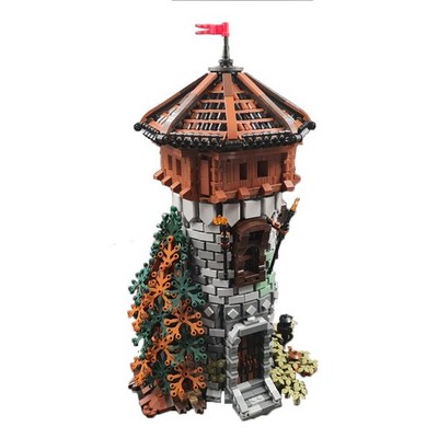 Medieval Castle Tower Model Modular Building for Collection 2449 Pieces MOC