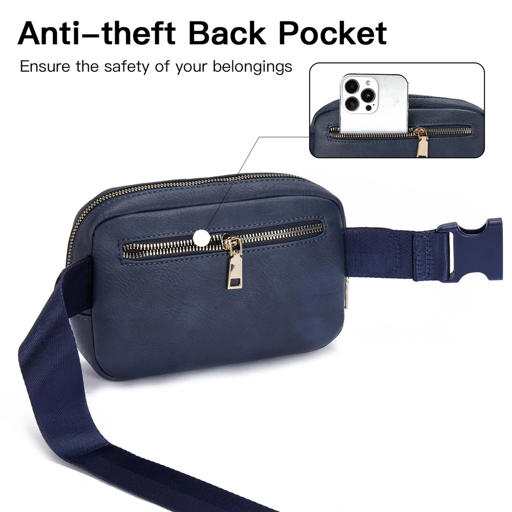 Leather Belt Bag for Women Fashionable Fanny Packs Cross Body Bag Waist Pack ...