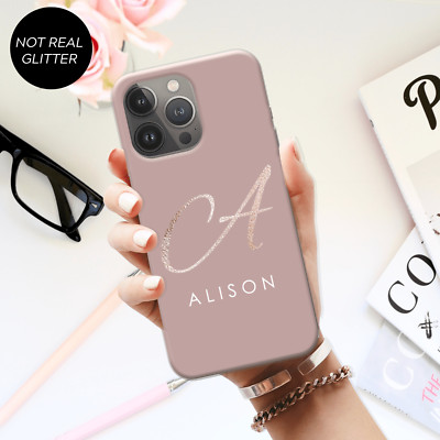 Personalisierte Handyhülle Name Weich Silikon Cover für iPhone 11 12 13 14 15 XR 16