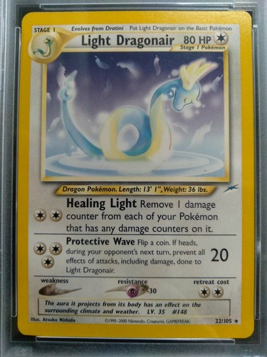 Graded PSA 8 LIGHT DRAGONAIR #22 2002 Pokemon Neo Destiny NM - MT - Picture 2 of 4