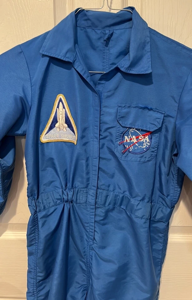 Traje de Vuelo Astronauta NASA Disfraz Niños Talla 8-10 GUC, Azul, Espacio Halloween Foto 3 de 4