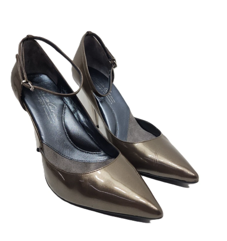 Kenneth Cole New York Metálico Punta Tobillo Correa Tacones Dorado Zapatos Talla 9 Foto 4 de 4