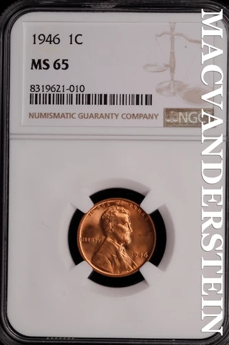1946 Lincoln Wheat Cent-NGC MS 65 Brilliant Uncirculated Lustrous #SLG275