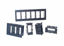 Rocker Switch Housing Panel Kit OZ-USA® 6pcs ABS Black offroad truck boat marine