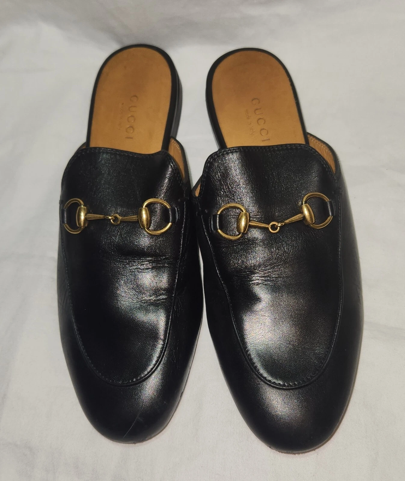 Pantoufle en cuir noir Gucci Princetown Horsebit taille 36,5 (6,5 US) PRIX DE DÉTAIL SUGGÉRÉ PAR LE FABRICANT