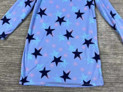 Simply Basic Night Gown 6-10 Blue Soft Fleece Pullover Sleepwear Nighty Stars - Picture 3 of 11