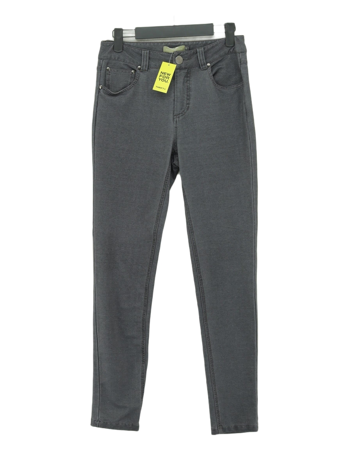 ALTRA Leggings donna velluto come nuovi UK 10 grigio 100% altro lunghezza intera