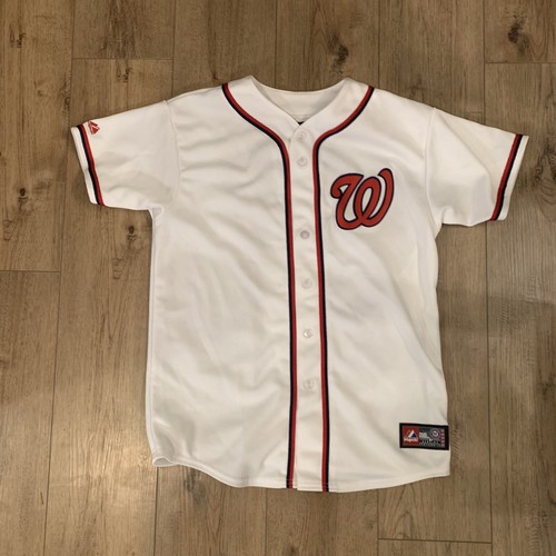Vintage Majestic Washington Nationals Nats Stephen Strasburg Jersey Kid Youth XL