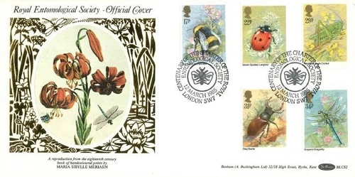 GB QEII 1985 Insects Benham FDC Royal Entomological Society BLS2 Cat £20+