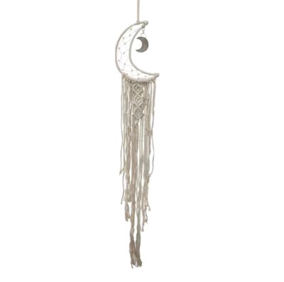 Mond Makramee Cremeweiss, Traumfänger Boho Home Wandbehang  Decor, Weihnachten