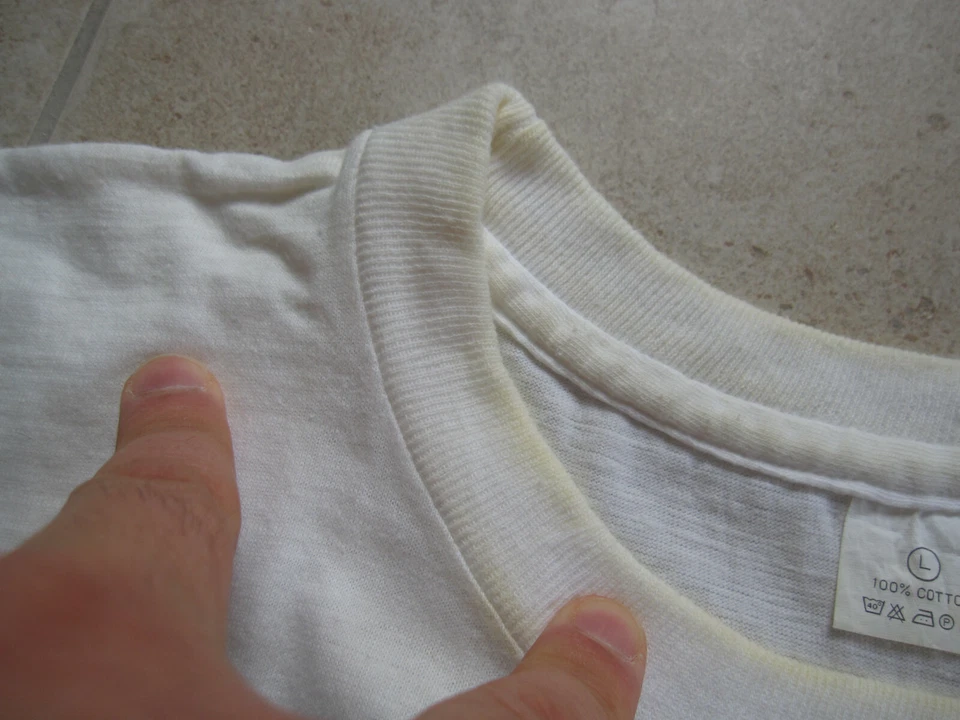 Tee Shirt Cagne sur Mer Vintage Shirt 80'S Blanc Cote d'azur 100 % coton - L - Photo 4/4