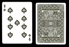 1 x playing card Theory11 High Victorian - 9 of Spades ZT 39