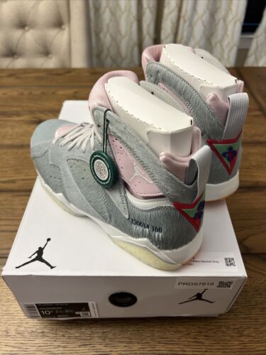 Nike Air Jordan 7 Retro SE Hare 2.0 Uomo Taglia 10.5 Grigio Rosa (CT8528-002) NUOVE CON SCATOLA - Foto 2 di 10