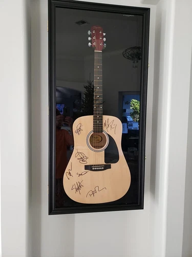 Guitar Display Case XL 21.5 W Black Gibson Martin Taylor Cabinet Wall Shadow Box