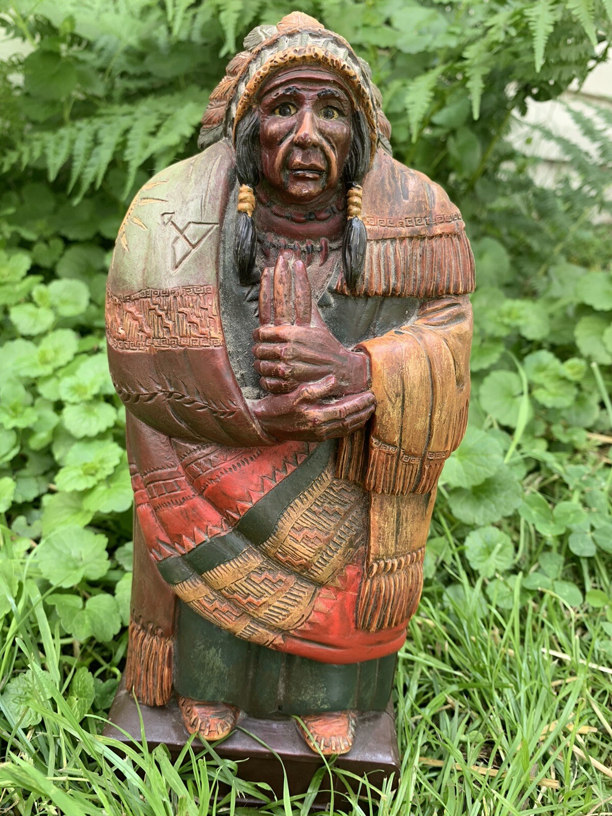 Vintage Cigar Store Indian Box Holder Case 1996 Tobacco Blanket Chief Coffin 2pc eBay