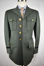 1950-60's Heck Ross Uniform Co Dark Green Formal Military Two Pc Suit Size: 36R