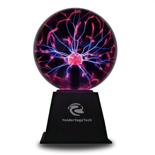 6" Plasma Ball Lamp, Interactive Touch & Sound Response, Electrostatic - Picture 2 of 8