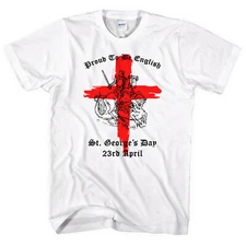 St Georges Day T-Shirt Proud To Be English Celebration Men Women Kids Flag L260
