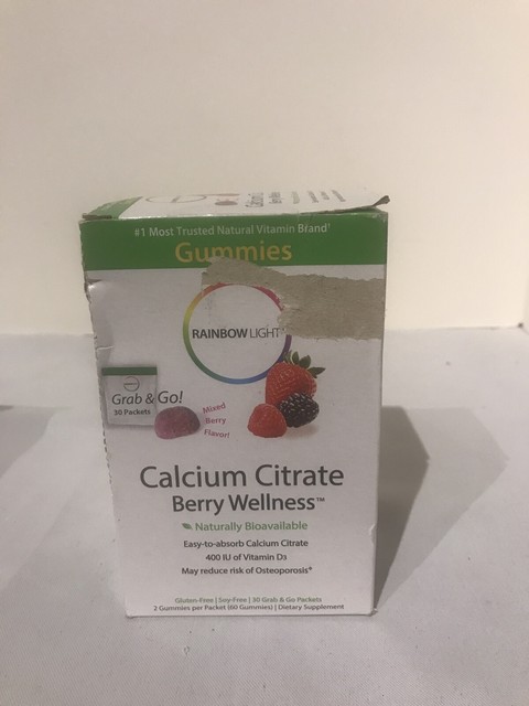 Rainbow Light Calcium Citrate Gummies Berry 30pk ...