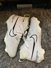 Nike Alpha Huarache NXT MCS Men's White Black Baseball Cleats DJ6517-100 Size 8